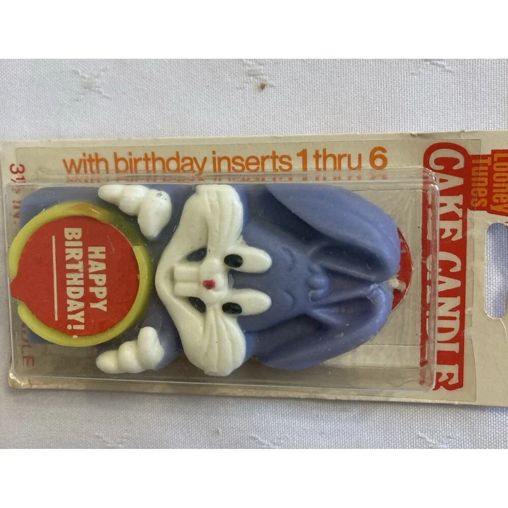Vintage Wilton Looney Tunes Bugs Bunny Cake Topper Birthday Candle Warner Bros